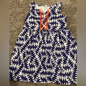 Crewcuts girls purple white orange summer dress size 8